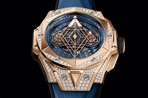 hublot sang bleu king gold replica|hublot king blue watch.